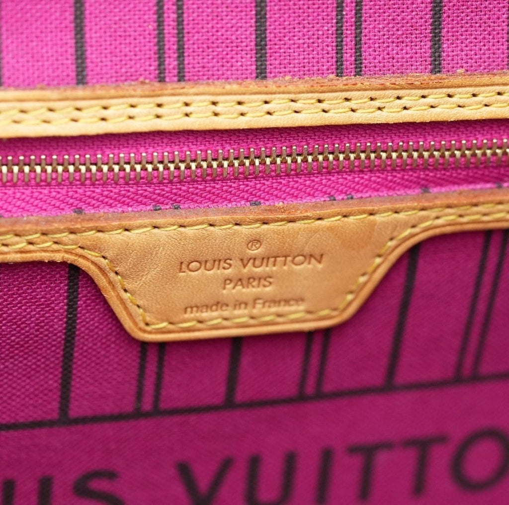 LOUIS VUITTON Monogram Neverfull MM Pivoine Tote Bag with Pouch M41178