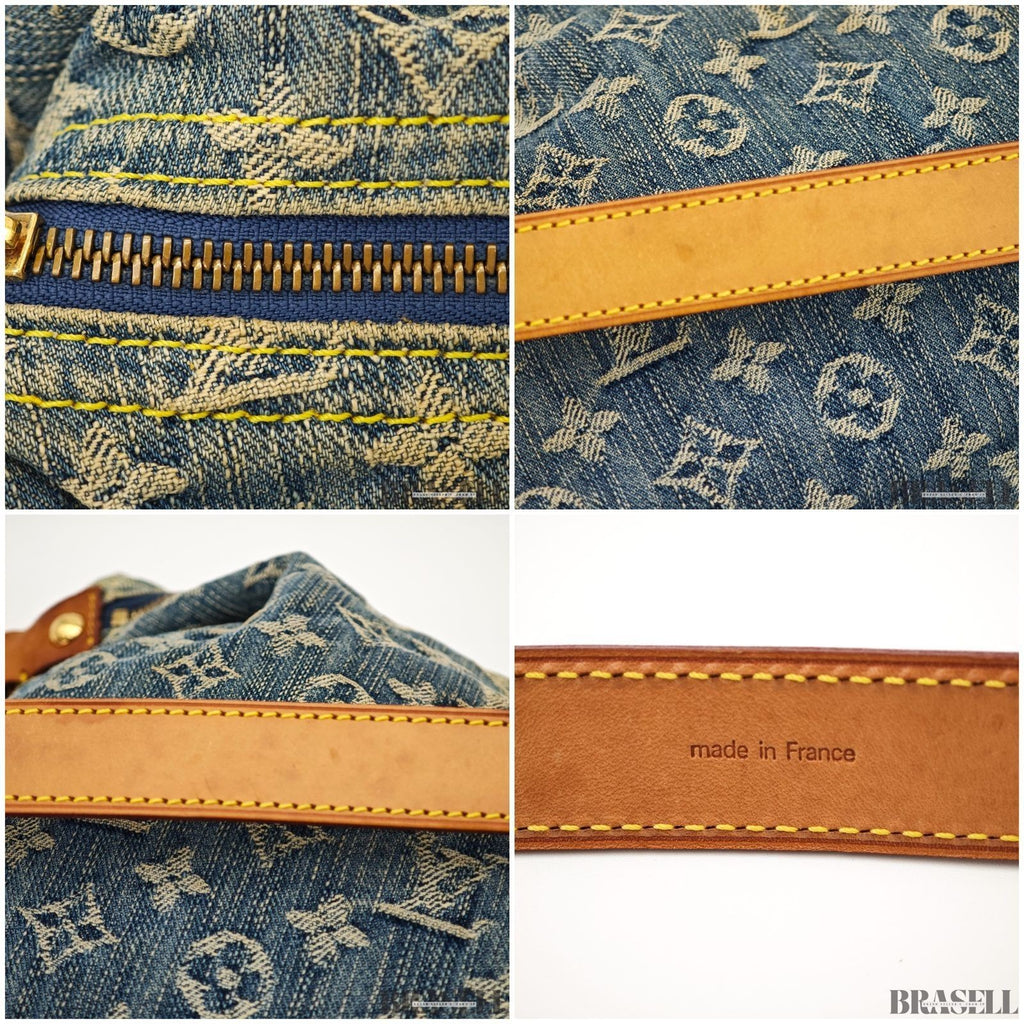 LOUIS VUITTON Buggy PM Shoulder Bag Monogram Denim Leather Blue M95049 France
