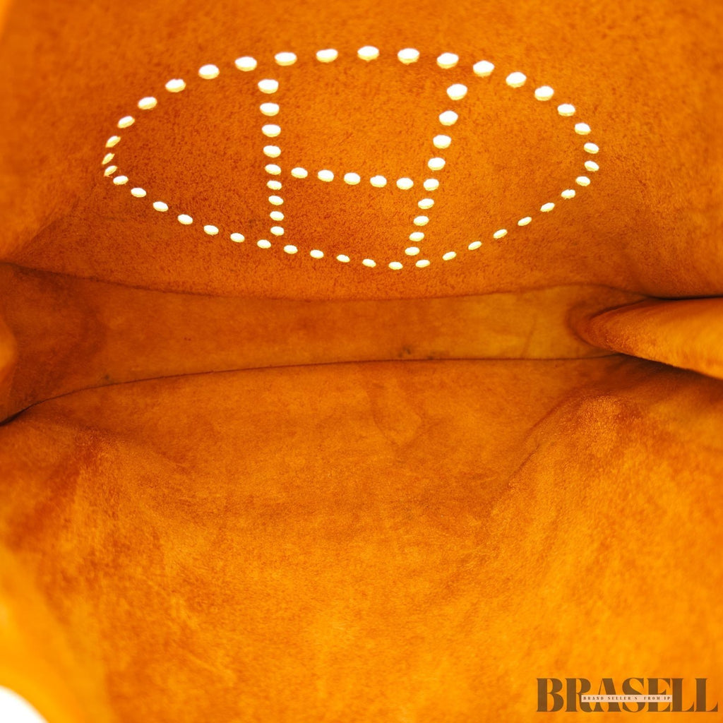 Hermes Evelyn PM Orange Toryon Clemence Crossbody Shoulder Bag w/Dust Bag Strap