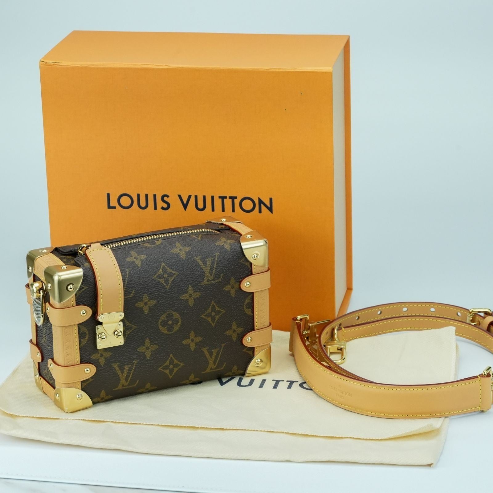 LOUIS VUITTON Monogram Side Trunk PM M46815 Shoulder Bag