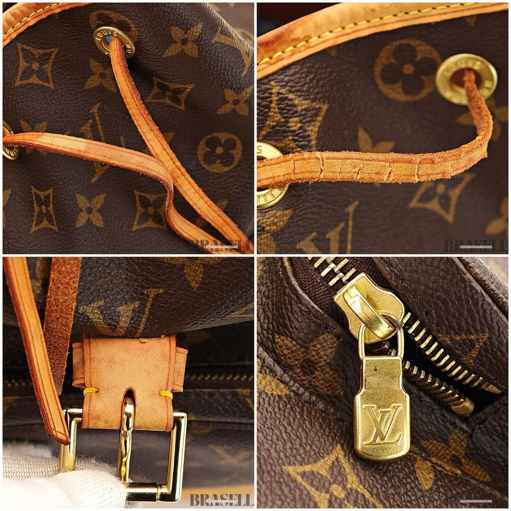 Louis Vuitton Montsouris GM M51135 Backpack Travel Monogram Canvas Leather Brown