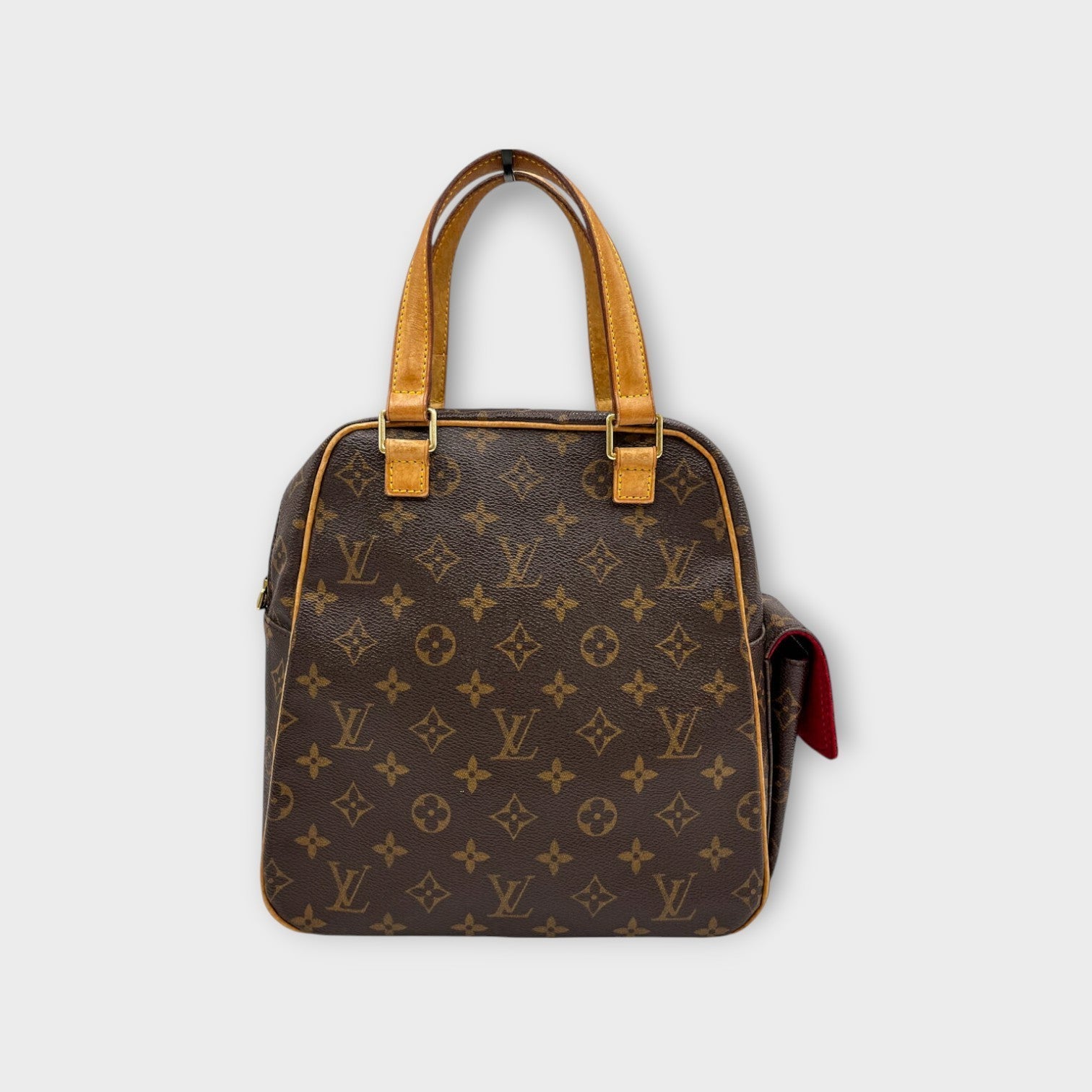 Louis Vuitton Monogram Excentri Cite M51161 Handbag Canvas Leather Brown【B】