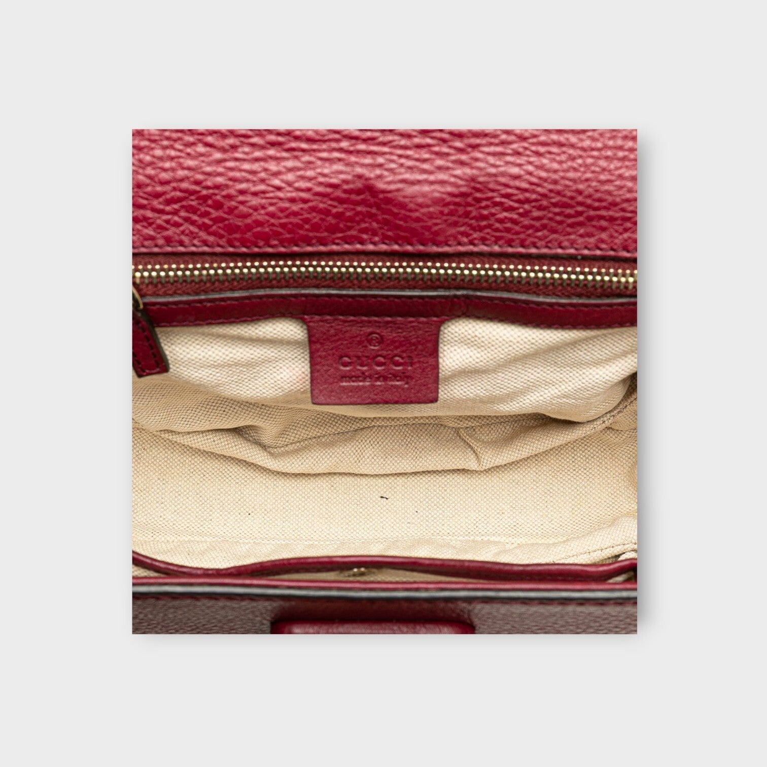 GUCCI New Bamboo Handbag Shoulder Bag 2WAY 256805 Bordeaux Leather【B】