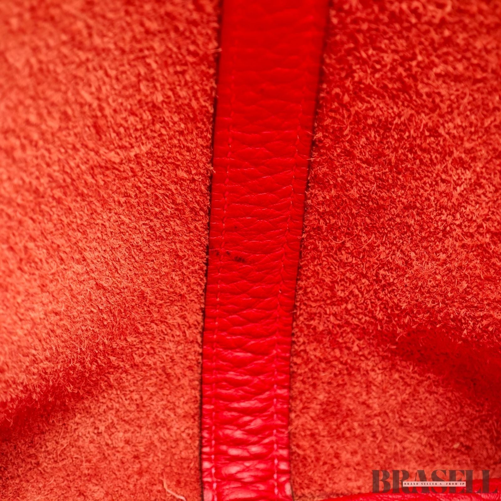 HERMES Picotin Lock MM Tote Bucket Handbag Leather Red w/ Dust Bag