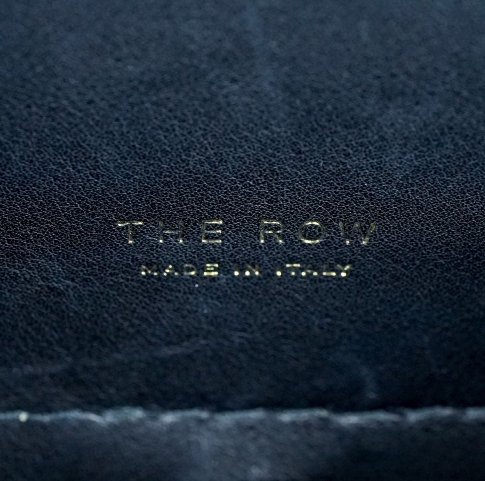 THE ROW Margaux 15 Canvas and Leather Handbag in Black and Beige