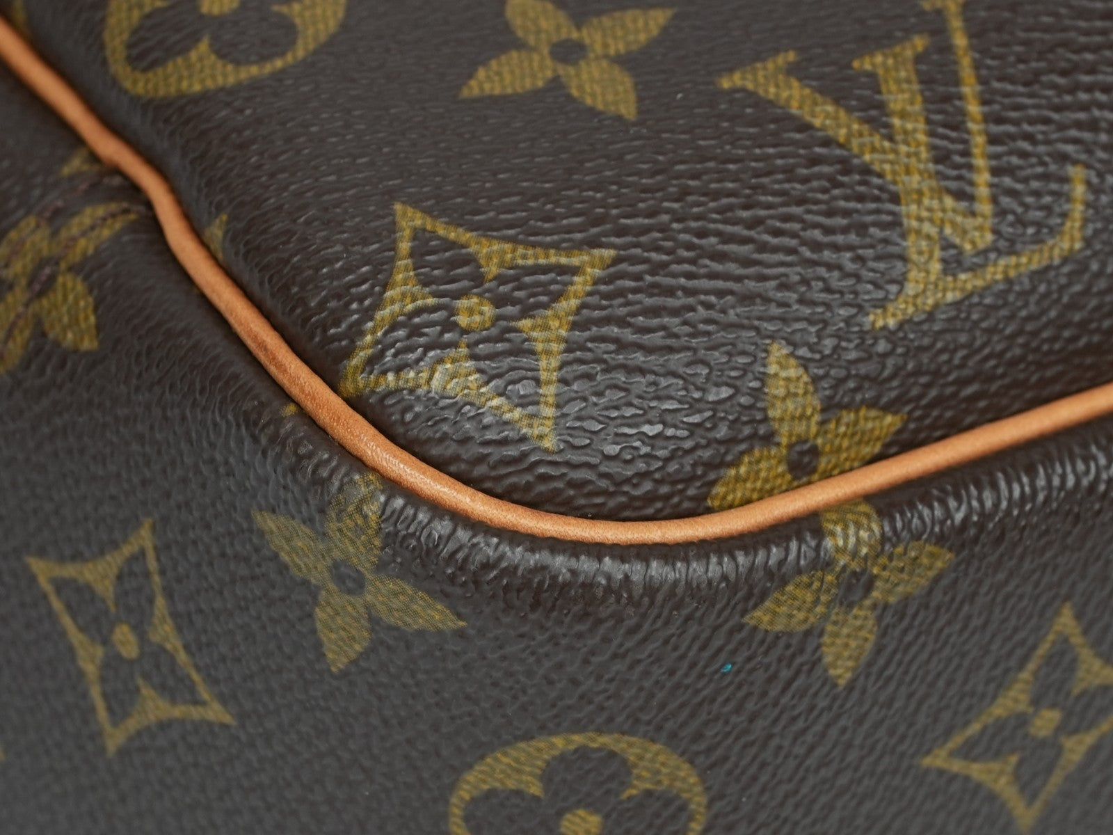 LOUIS VUITTON  Deauville Hand Bag Monogram Leather Brown M47270 LV