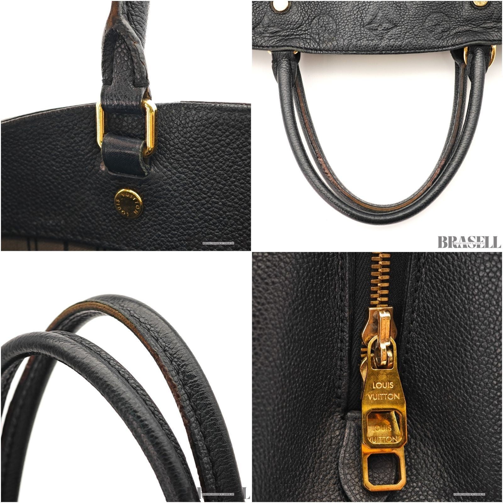 Louis Vuitton Empreinte Montaigne MM M41048 2Way Handbag Shoulder Bag Black