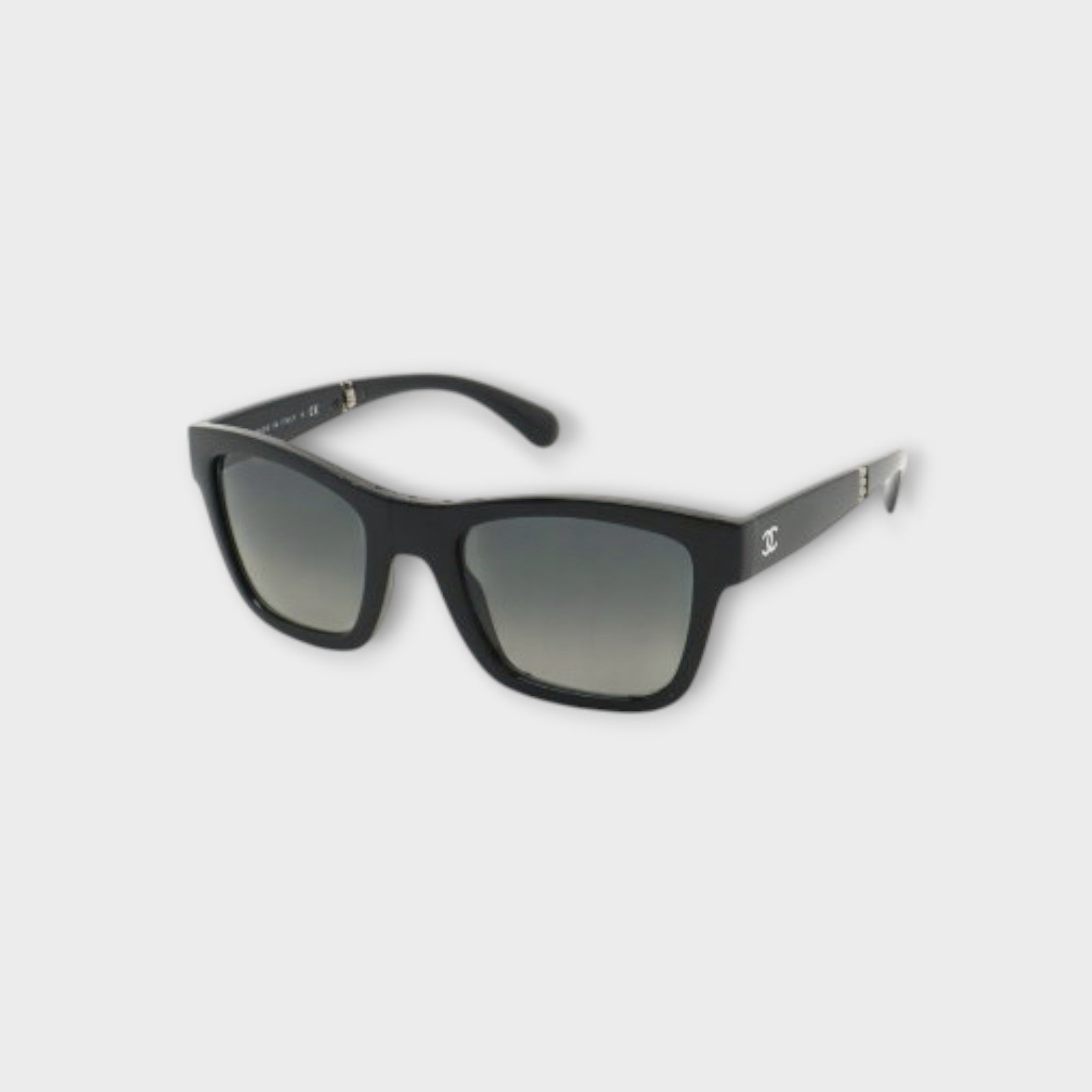 CHANEL Coco Mark Sunglasses Wellington Folding Smoke Gradient Black 53□22 140 60