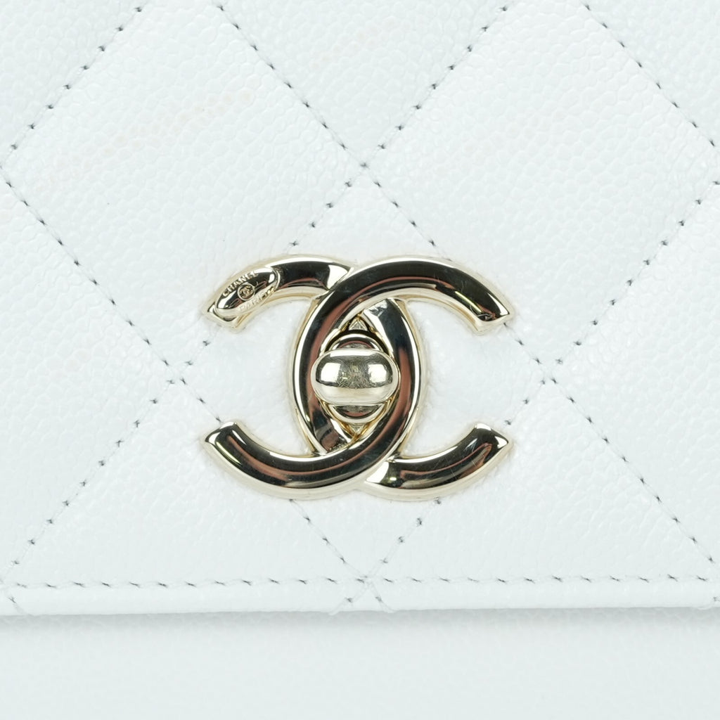 Last Sale CHANEL Matelasse Affinity 2Way Shoulder Bag Caviar calfskin White