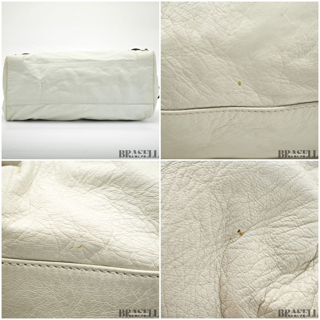 Balenciaga The First 103208 213048 Bag Handbag Cylinder Horizontal Ivory