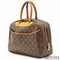 Louis Vuitton Monogram Deauville Handbag M47270 Bag Large Capacity Brown Unisex