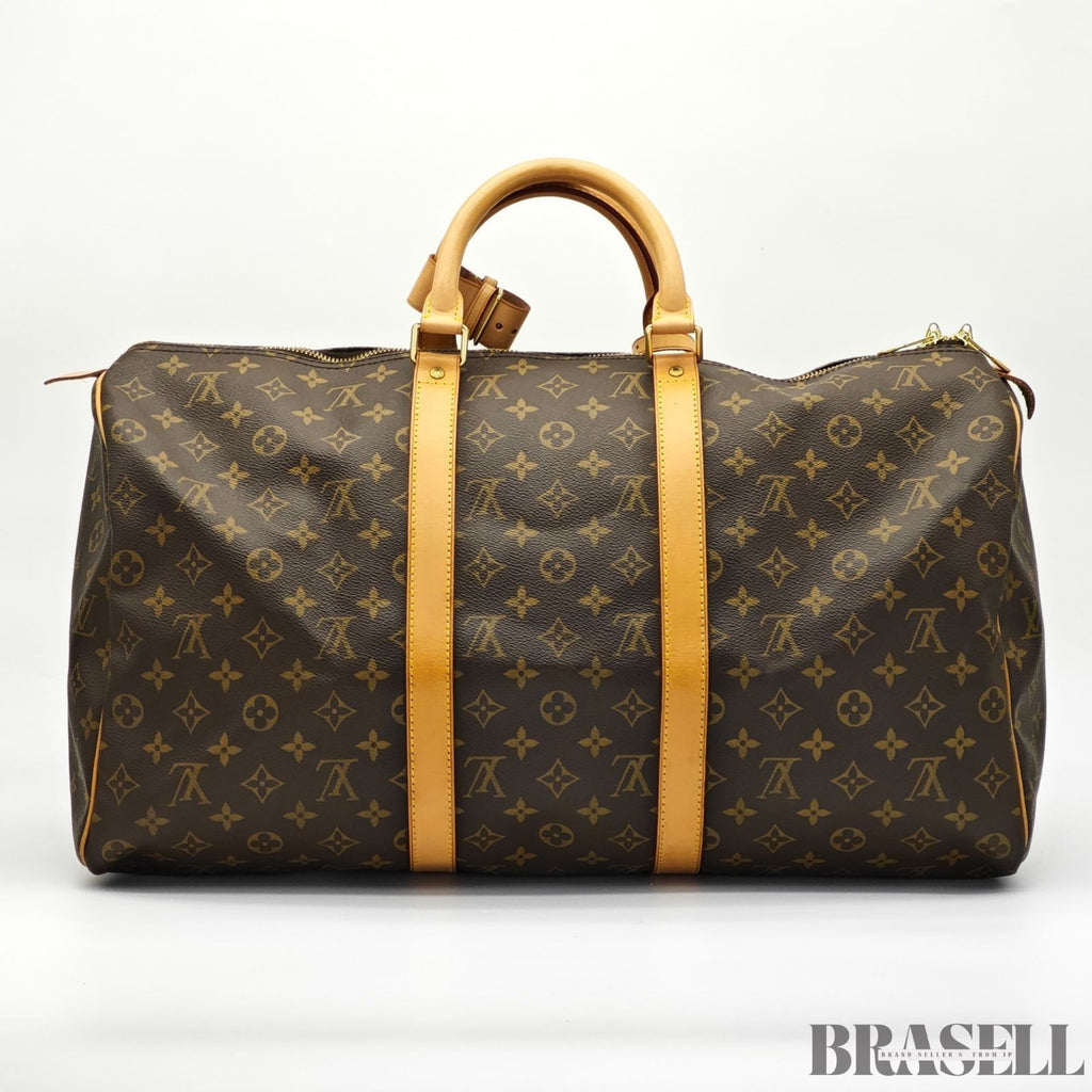 LOUIS VUITTON Keepall 50 M41426 Monogram Travel Boston Bag Brown Women's Men's
