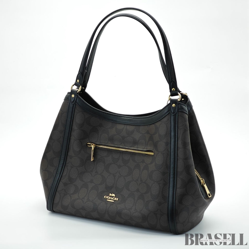 COACH Signature Christy C6232 Handbag Brown Women's