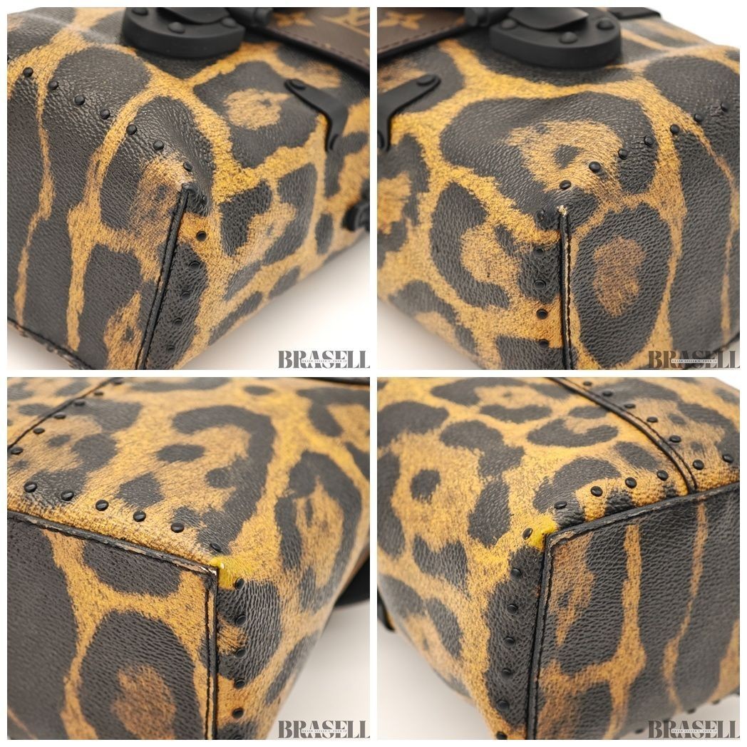 Louis Vuitton Monogram Reverse Leopard M43001 2Way Handbag Brown Black Canvas