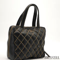 CHANEL Wild Stitch Tote Bag A14693 Black Leather Large Women's Warranty Card