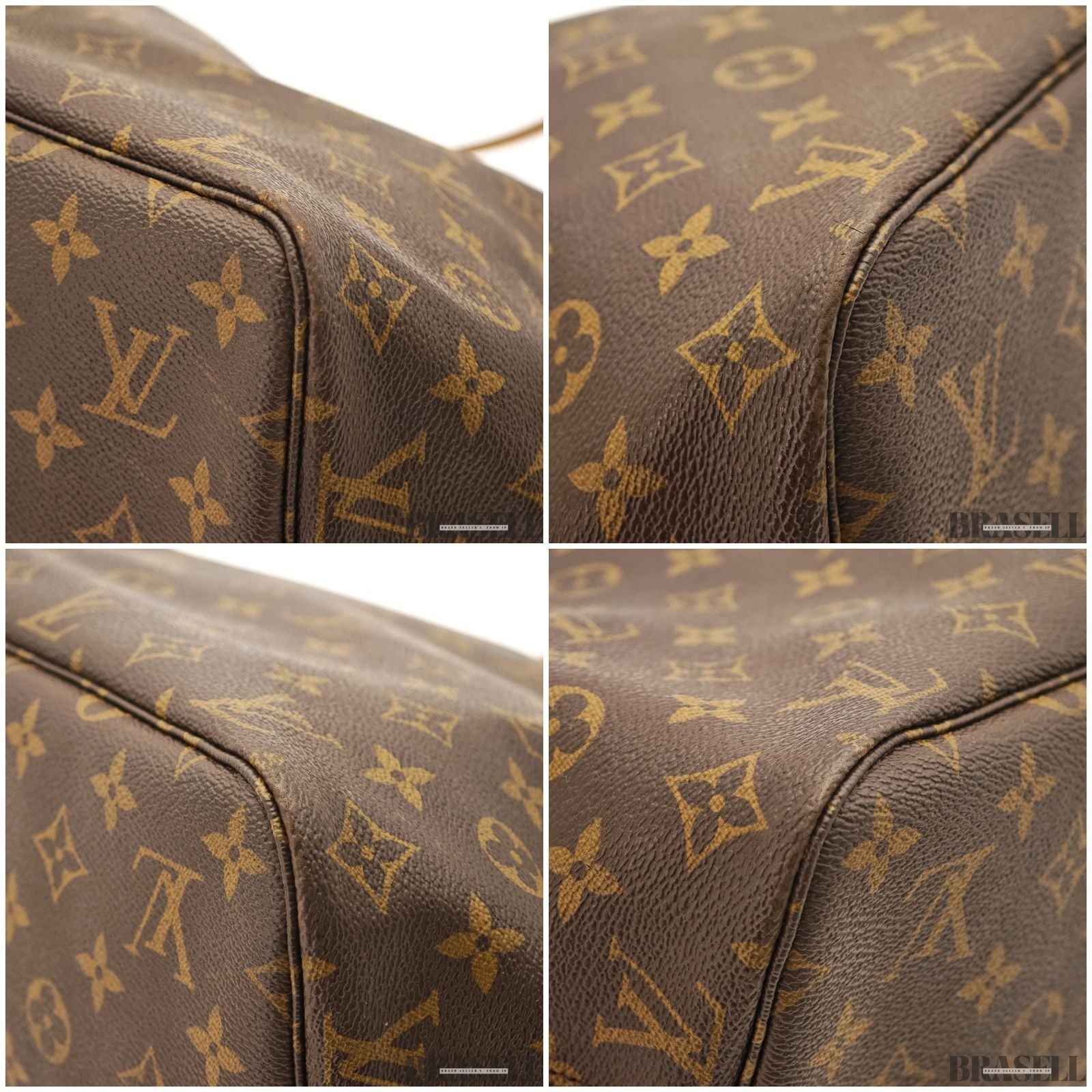 LOUIS VUITTON Neverfull MM M40156 Tote Bag Brown Monogram Canvas Large Women's