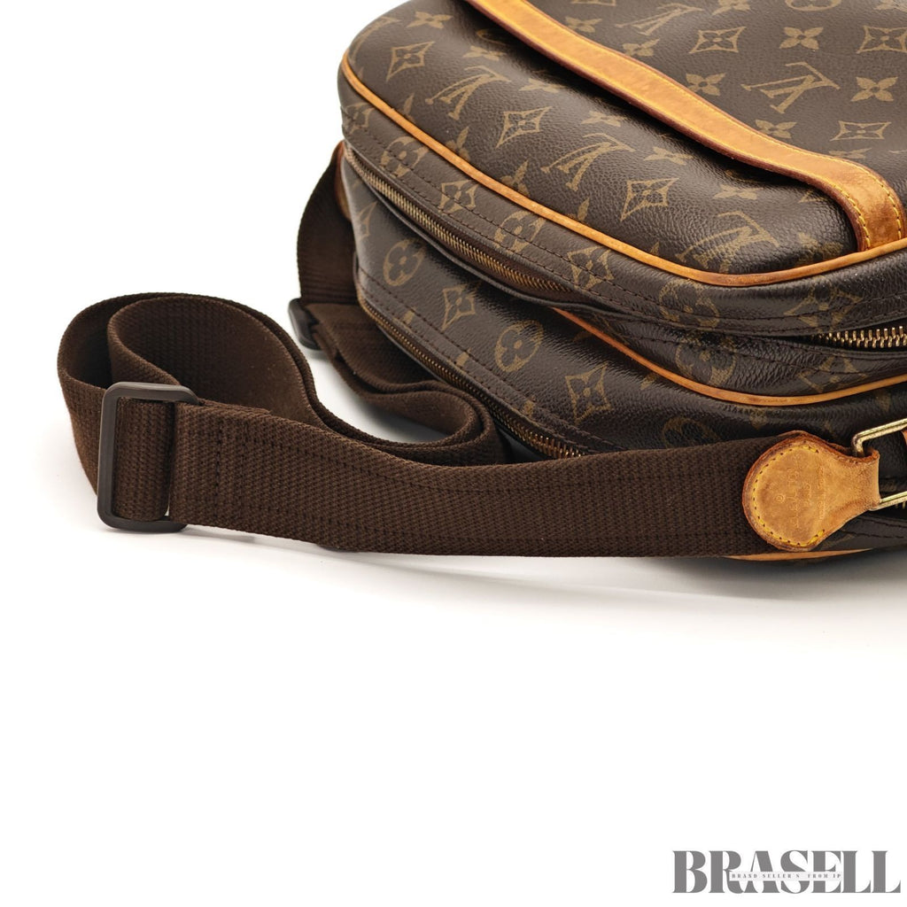 LOUIS VUITTON Reporter PM Crossbody Shoulder Bag Monogram Leather M45254 Brown