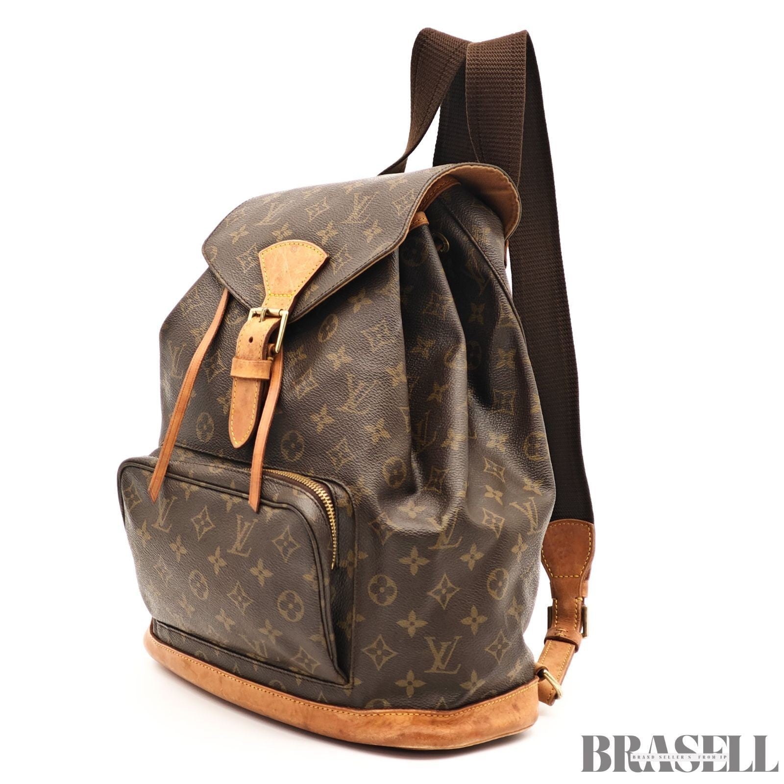 LOUIS VUITTON Montsouris M51135 Monogram Backpack Brown Women’s