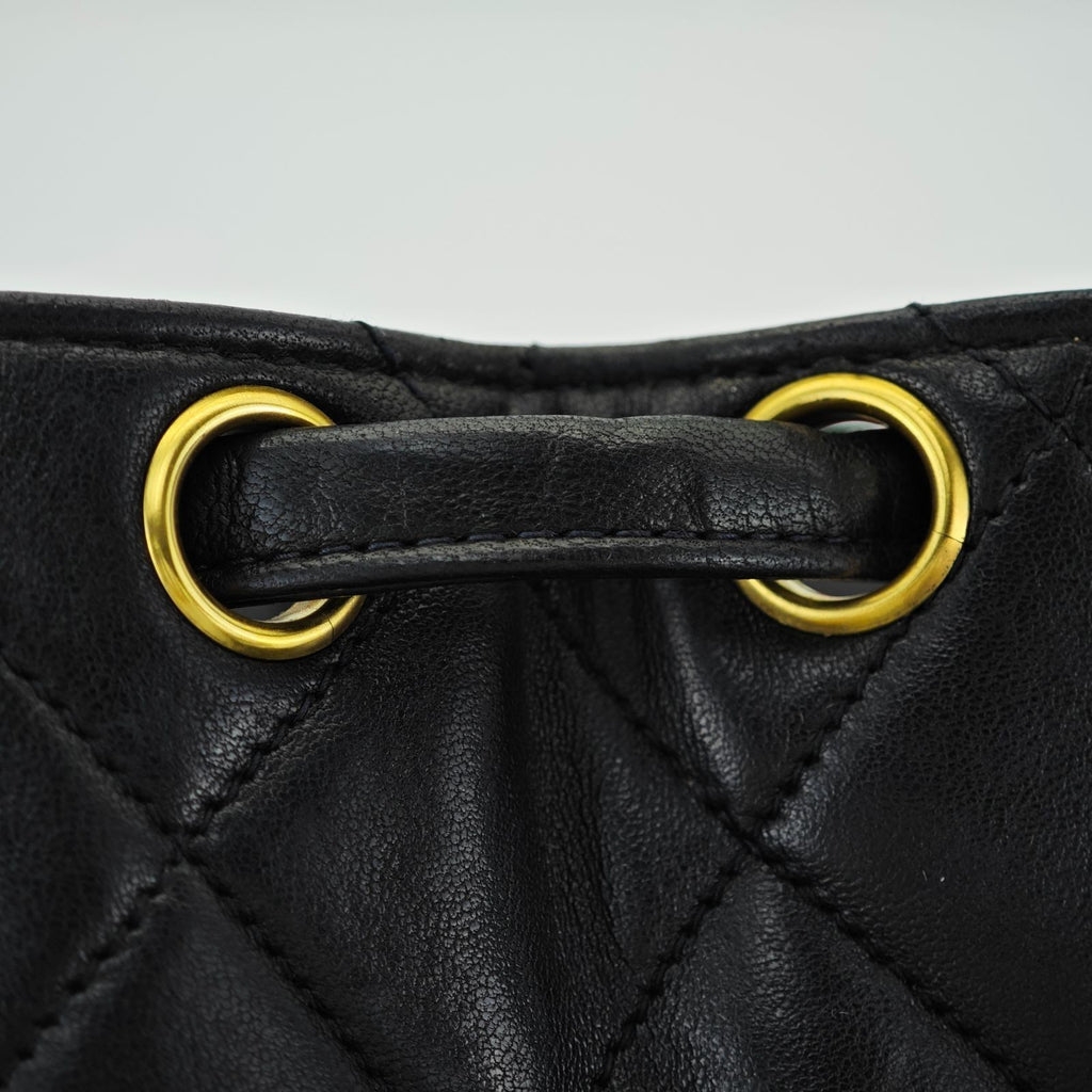 CHANEL Matelasse Bag Backpack Black Women's