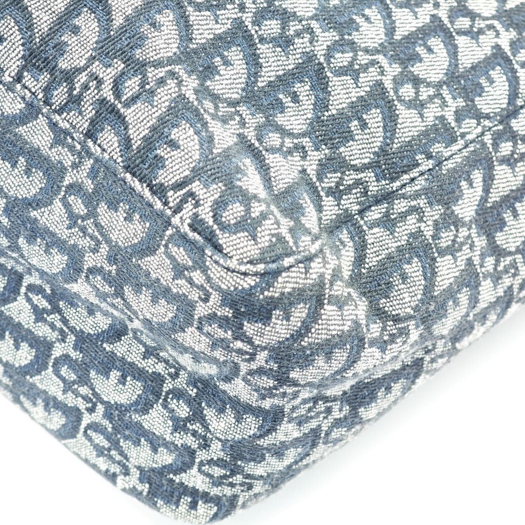 Dior Trotter Tote Bag Canvas and Leather Navy Color