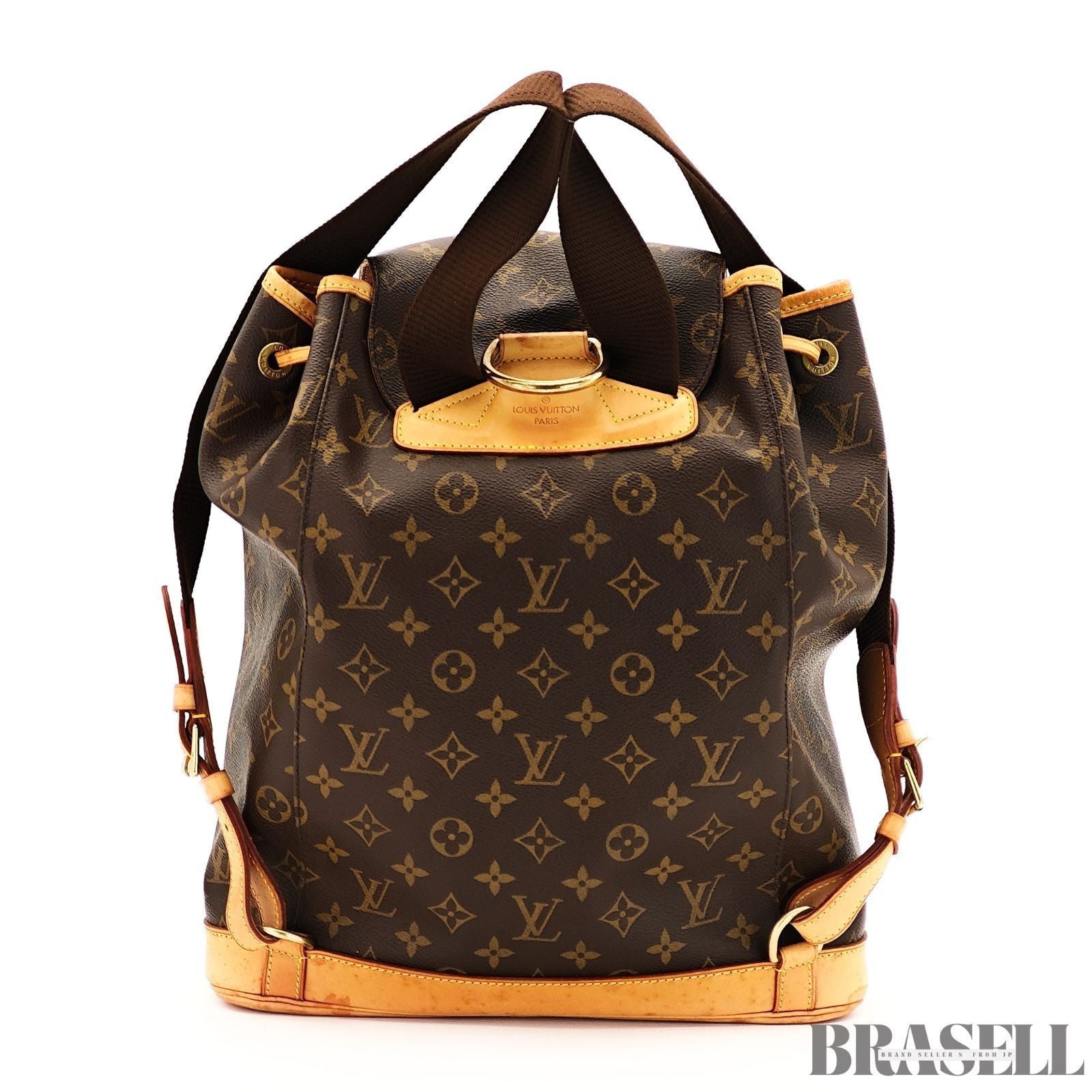 Louis Vuitton Montsouris GM M51135 Backpack Travel Monogram Canvas Leather Brown