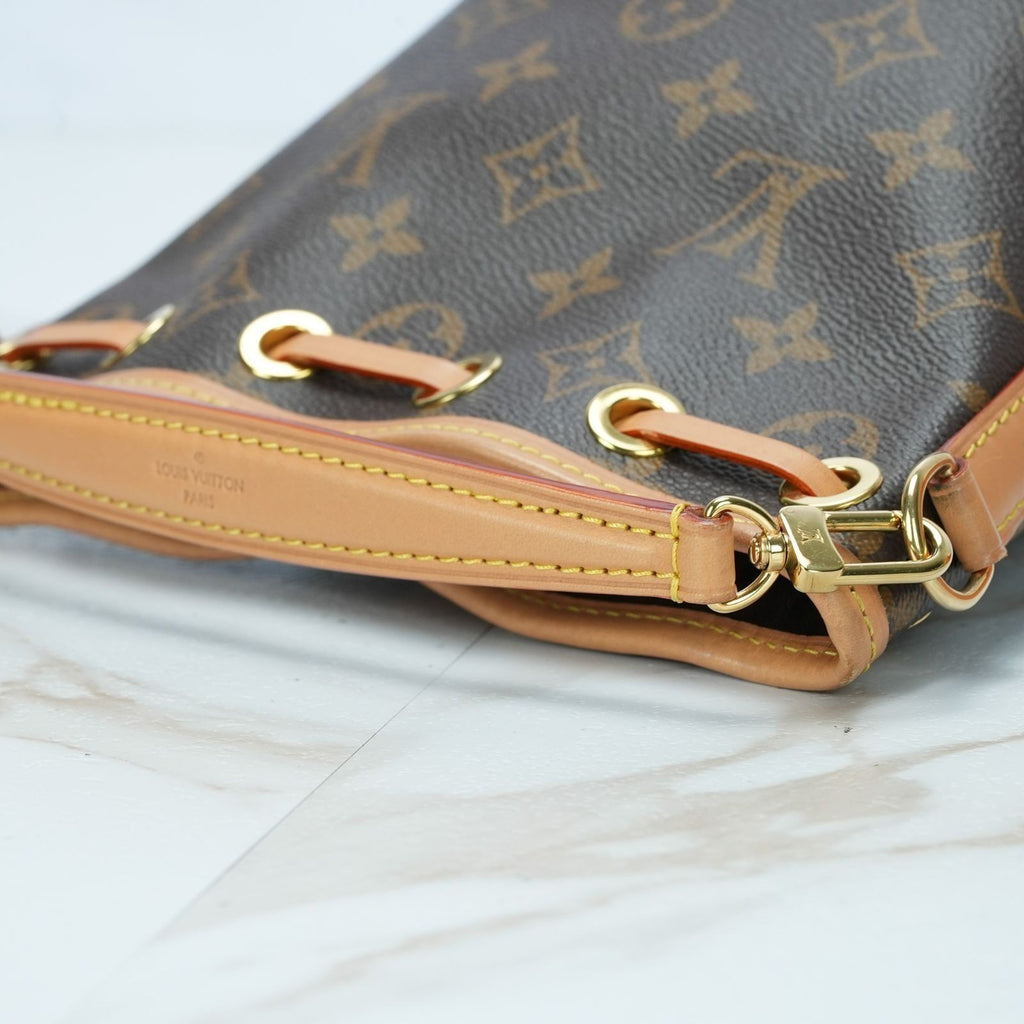 LOUIS VUITTON Nano Noe Monogram M81266 Handbag/Shoulder Bag/Bucket Bag Brown