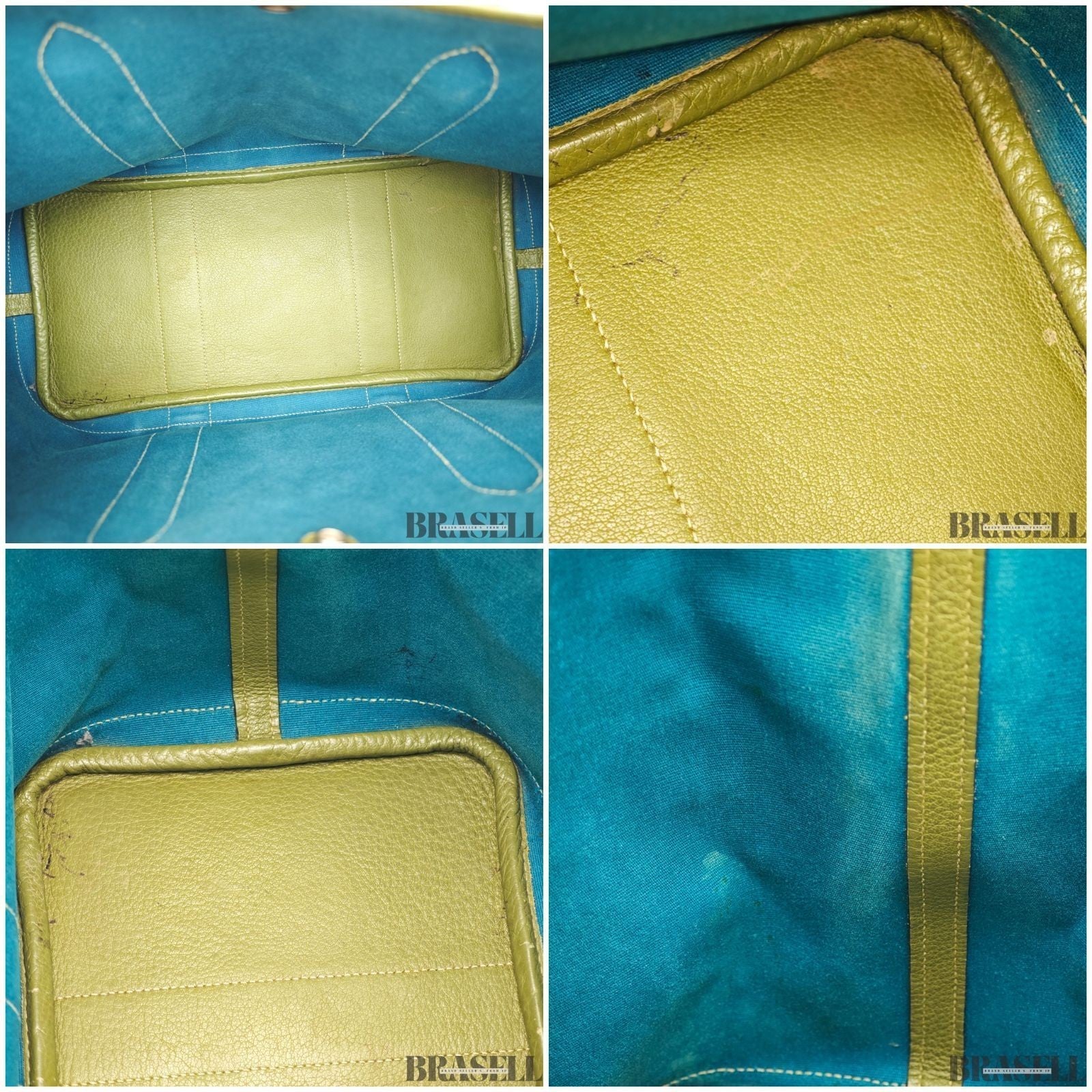 Hermès Garden Party PM Khaki Riken Tote Bag Handbag Toile Officier Leather