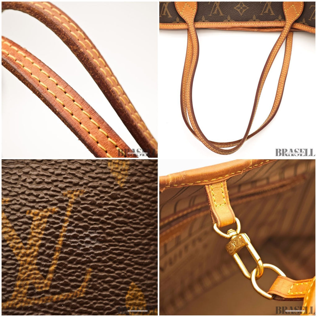 LOUIS VUITTON Neverfull MM M40156 Tote Bag Brown Monogram Canvas Large Women's