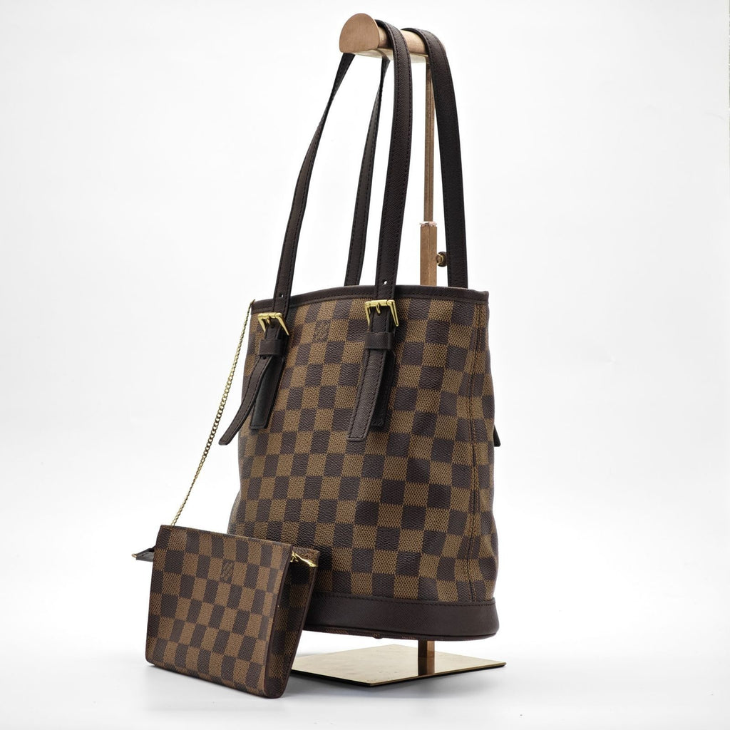 LOUIS VUITTON Damier Male Bucket Bag N42240 Tote Bag Bucket Bag Brown Women's