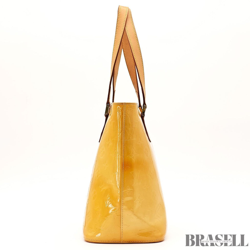 Louis Vuitton Vernis Houston M91340 Tote Bag Patent Leather Large Capacity Gold