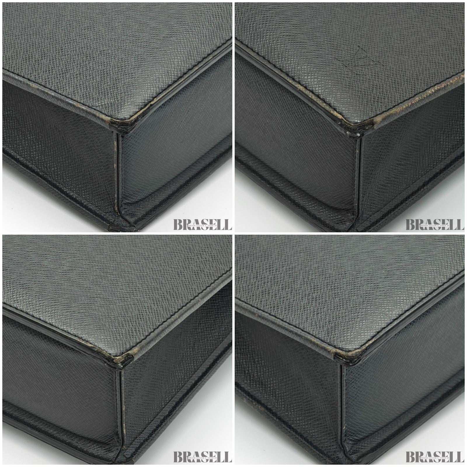 LOUIS VUITTON Taiga Porte-Documents Rosan M30052 Black Briefcase Men and Women