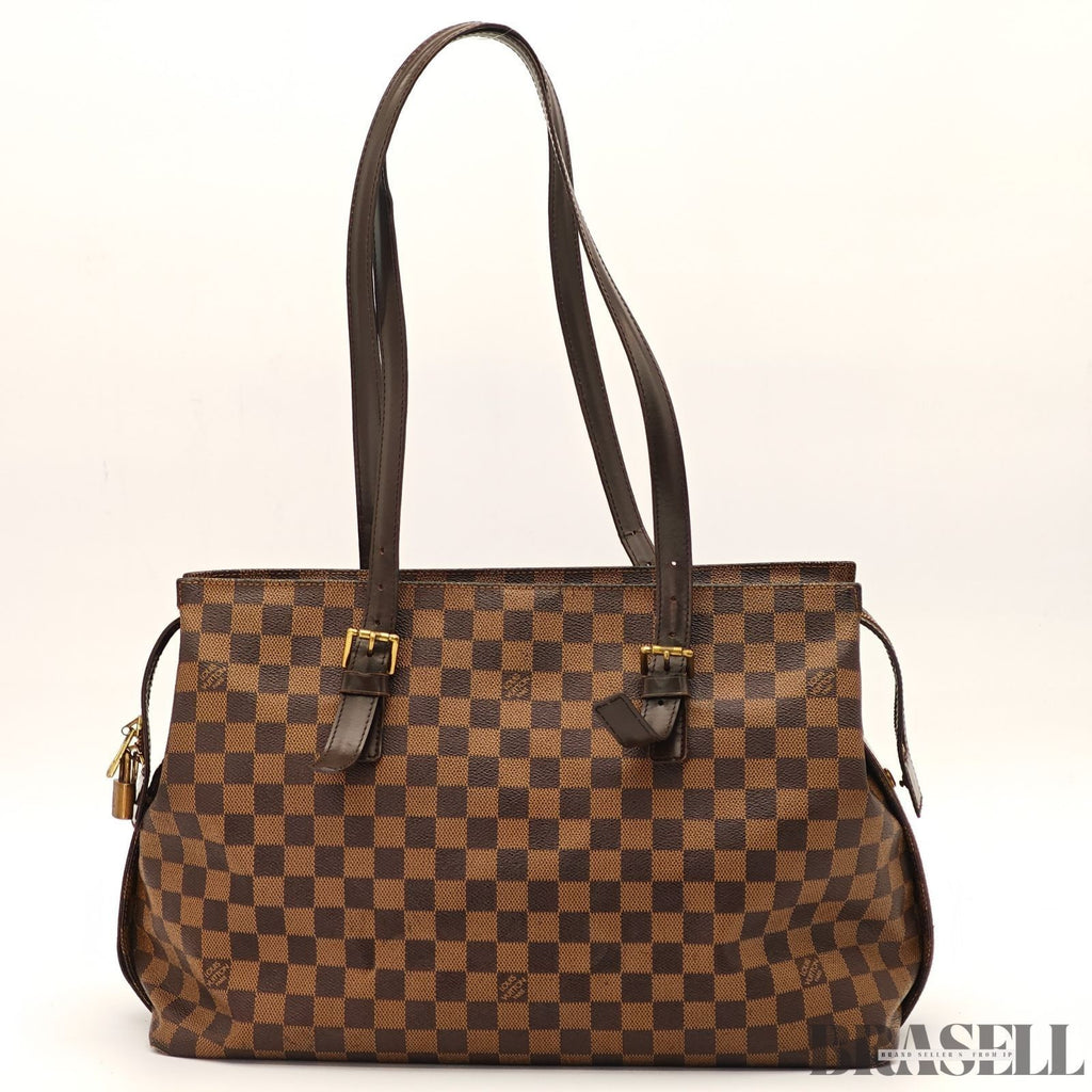 Louis Vuitton Chelsea N51119 Handbag Tote Bag Horizontal Large Capacity Brown