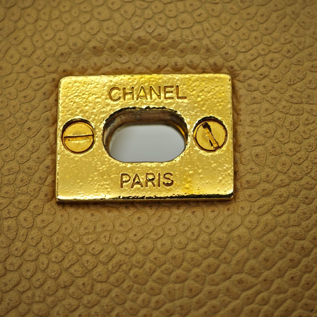 CHANEL Turnlock Chain Tote Bag Beige Women's