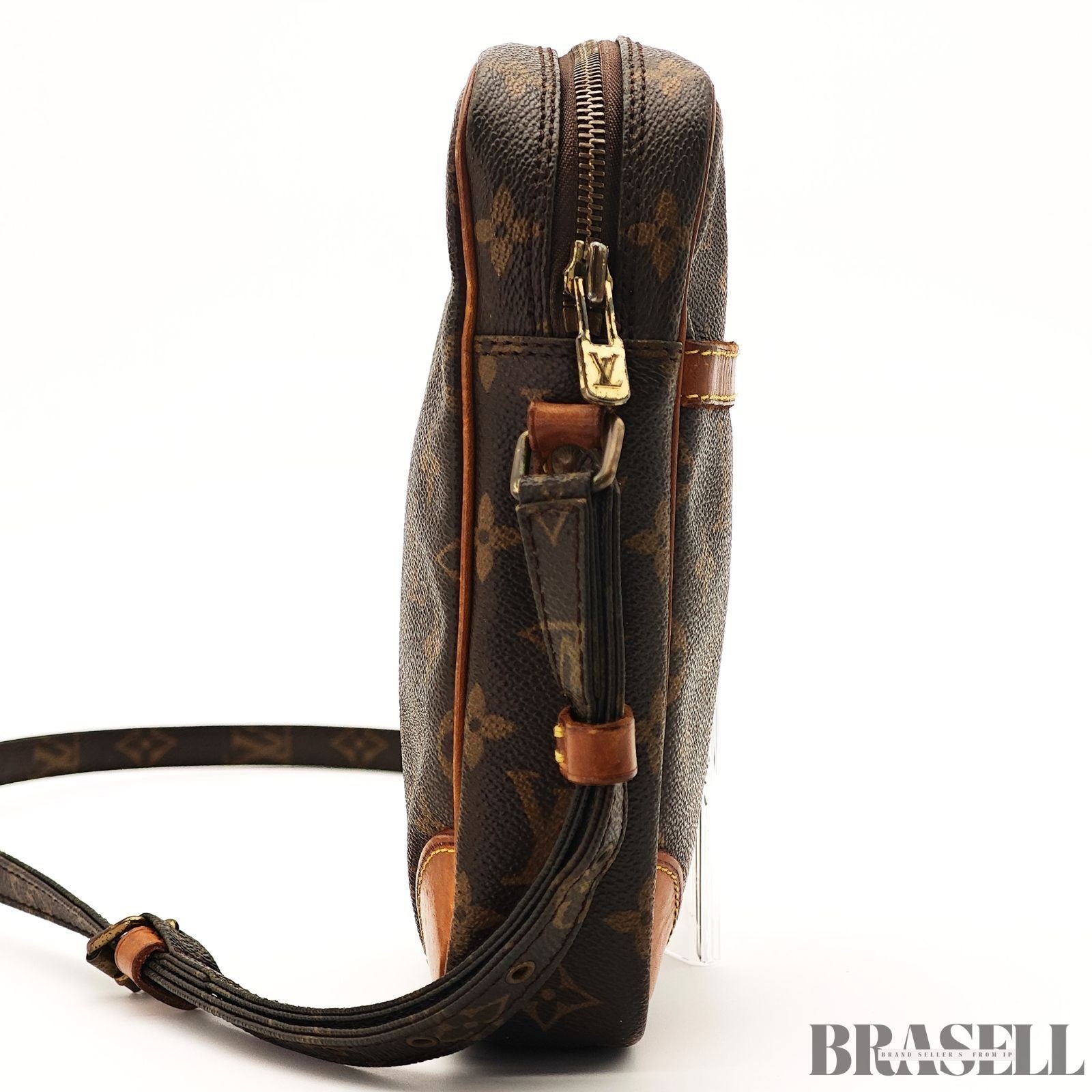 Louis Vuitton Monogram Danube M45266 SL8909 Shoulder Bag Small Vertical Brown