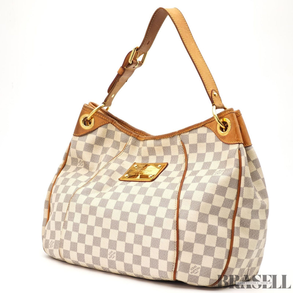 Louis Vuitton Galliera GM N55216 Damier Azur Canvas Tote Bag Handbag White