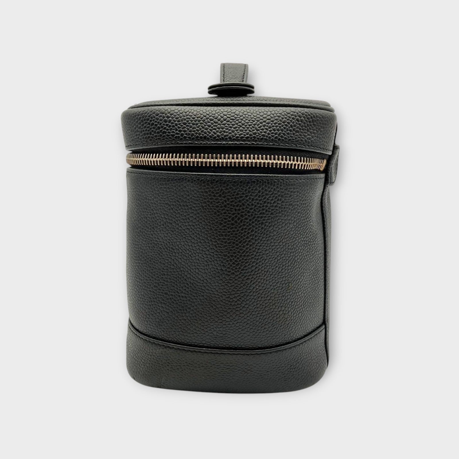 CHANEL Vanity Bag in Black Caviar Leather with Coco Mark