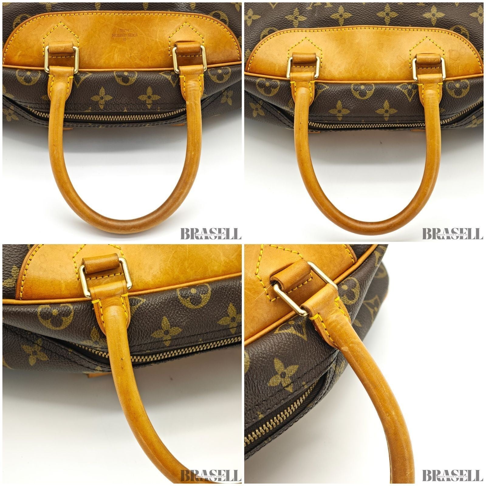 LOUIS VUITTON Deauville M47270 Monogram Travel Handbag Brown Women’s