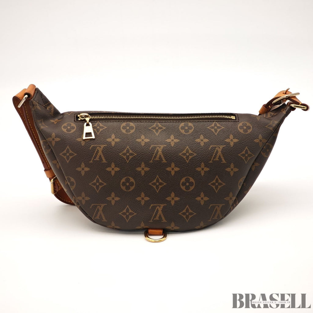 LOUIS VUITTON Monogram Bum Bag Canvas M43644 Brown Crossbody Bag Auth