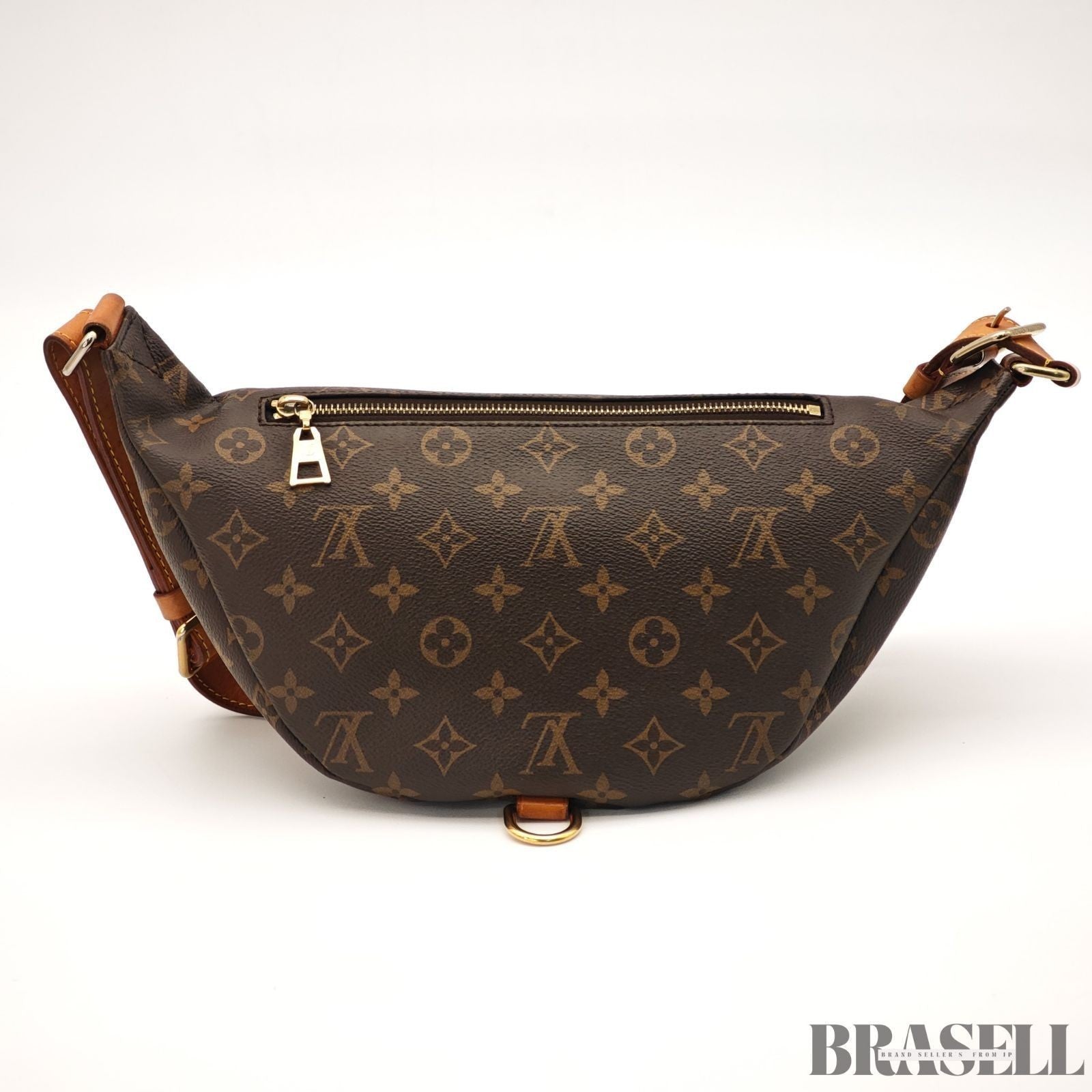 LOUIS VUITTON Monogram Bum Bag Canvas M43644 Brown Crossbody Bag Auth