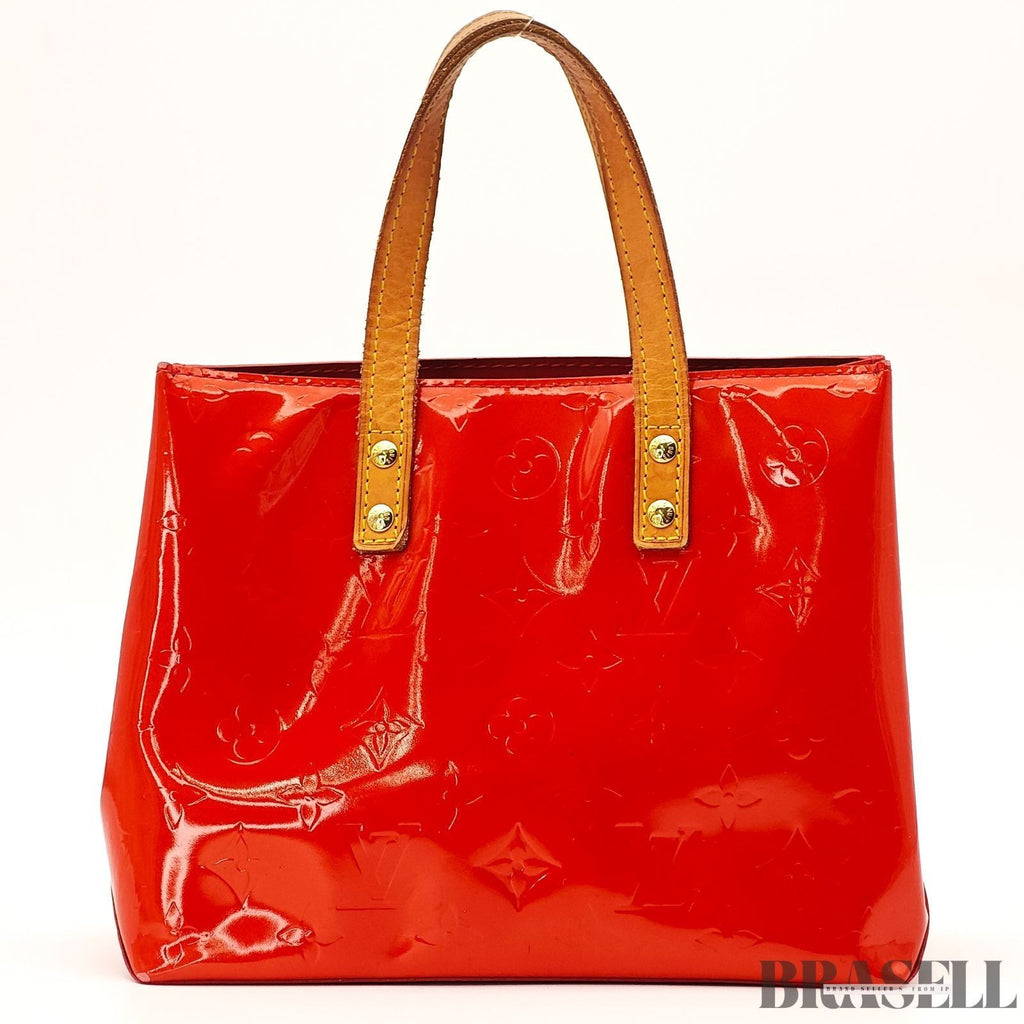 Louis Vuitton Vernis Reade PM M91088 Bag Handbag Patent Leather Red w/ Dust Bag
