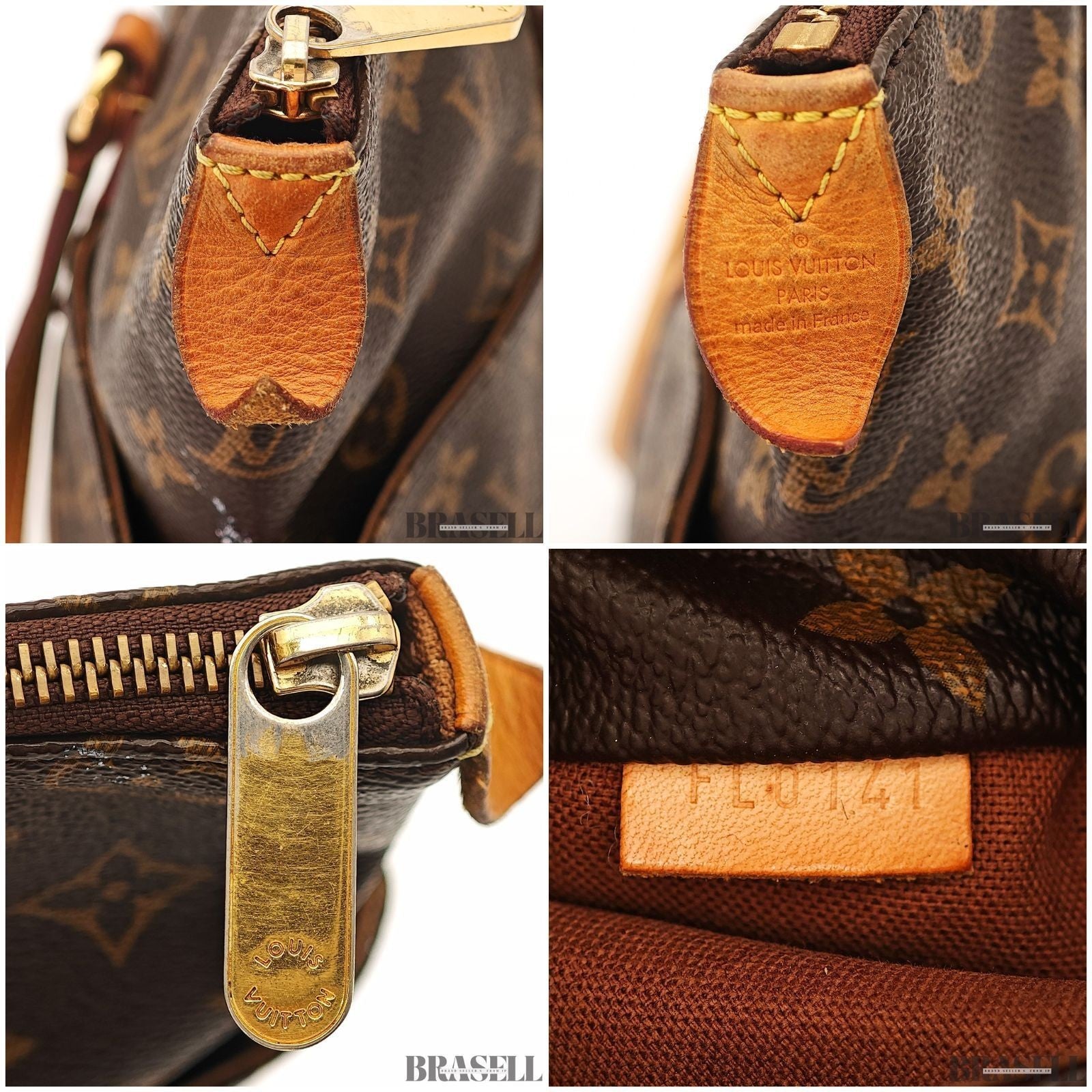 LOUIS VUITTON Totally MM M41015 Monogram Canvas Shoulder Bag Tote Bag Brown