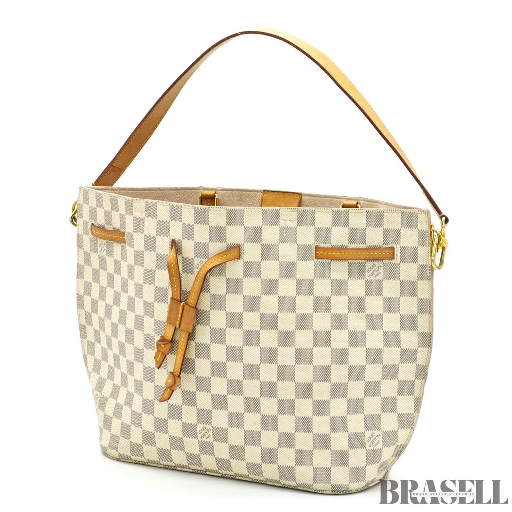 LOUIS VUITTON Girolata N41579 Damier Azur Bucket Handbag Ivory Women’s