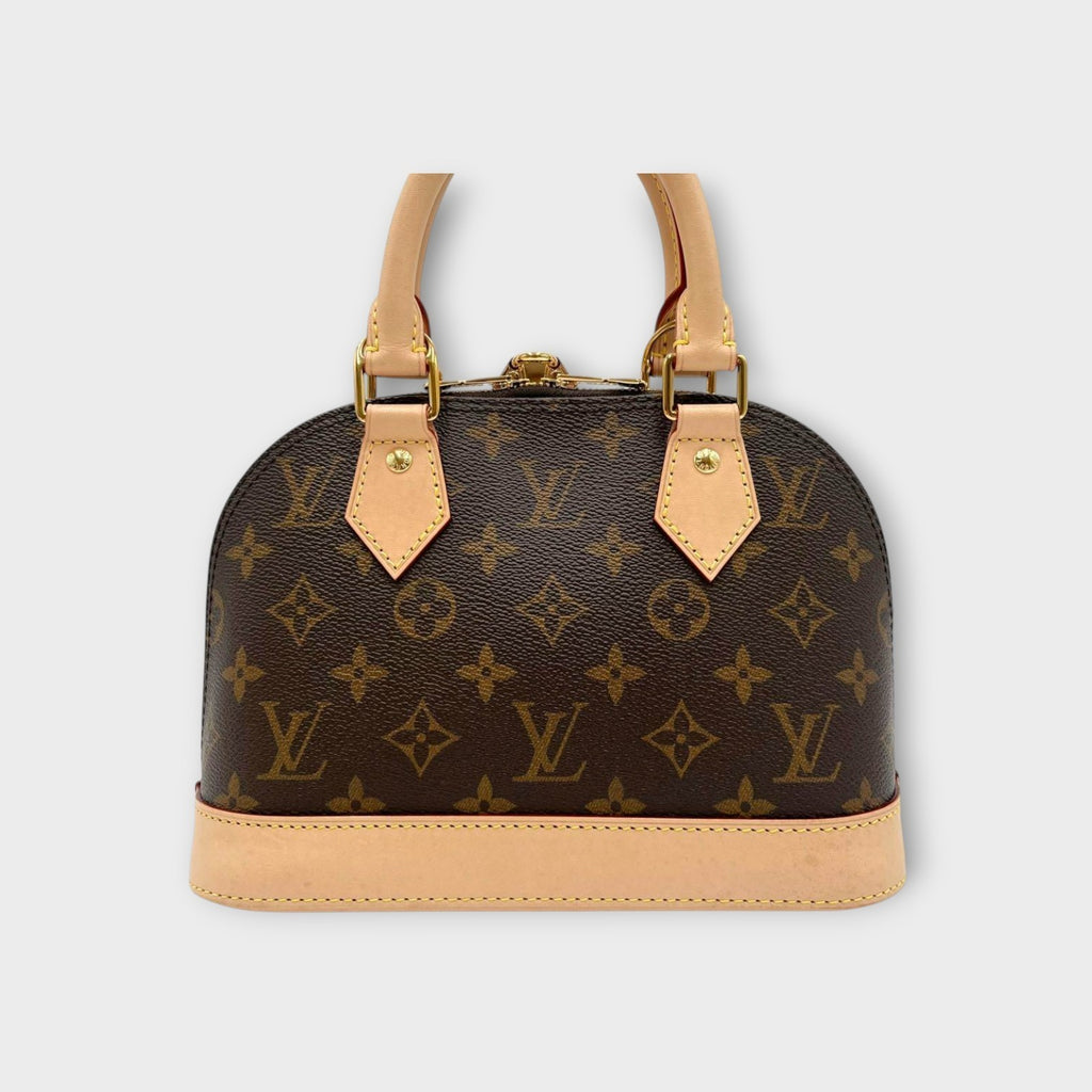Louis Vuitton Alma BB M53152 Monogram 2Way Handbag Brown Beige Leather 【S】