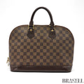 LOUIS VUITTON Alma Handbag Tote Bag Damier Ebene Canvas Brown N53151