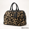 Louis Vuitton Leopard Speedy M97396 Handbag Mini Boston Bag Black Beige