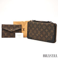 LOUIS VUITTON M60679 Monogram Daily Organizer Card Case Clutch Bag Wallet Brown