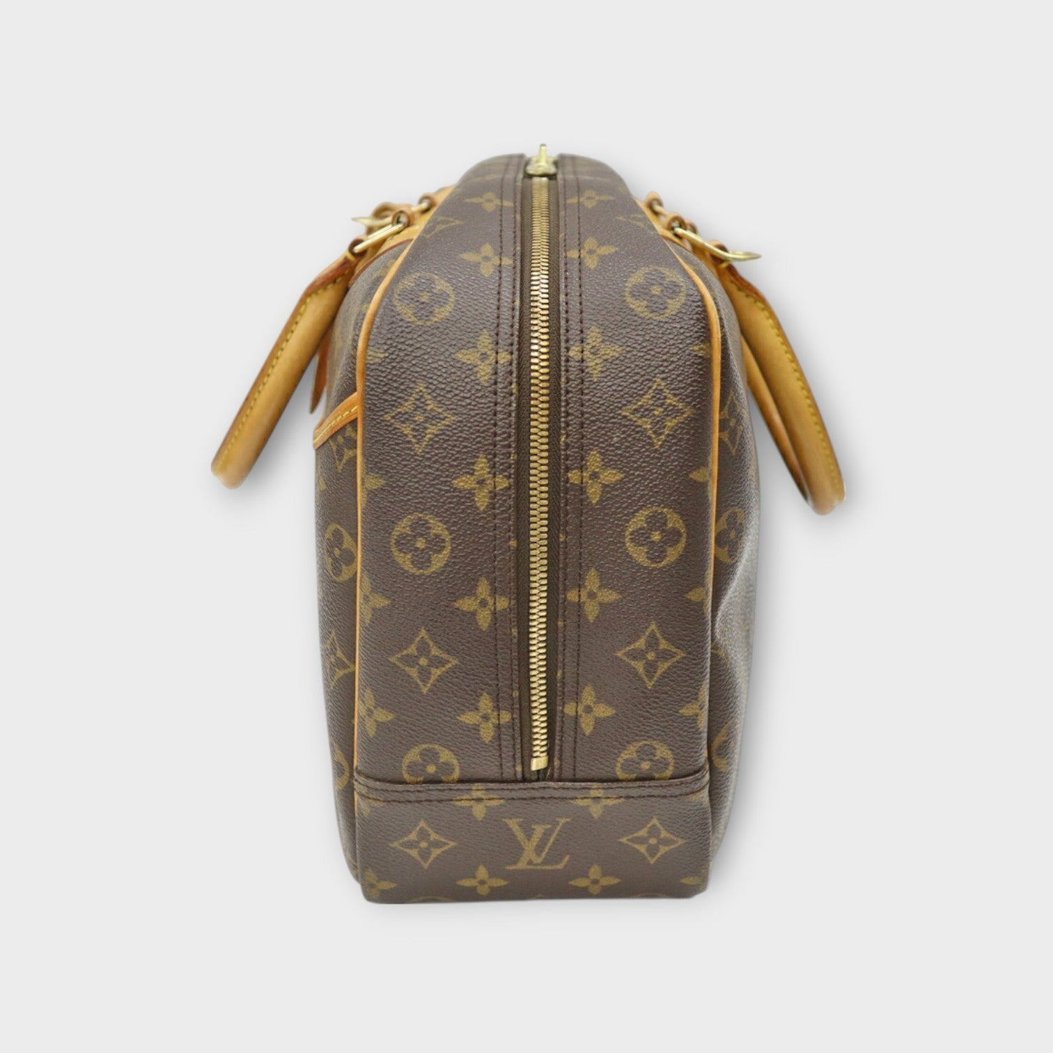Louis Vuitton M47270 Bowling Vanity Deauville Brown PVC Leather【B】