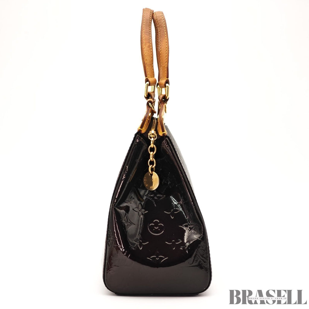 LOUIS VUITTON Monogram Vernis Blair MM Hand Bag 2way M91619 Auth Brown
