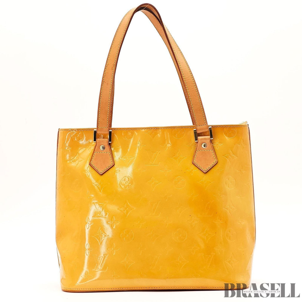 Louis Vuitton Vernis Houston M91340 Tote Bag Patent Leather Large Capacity Gold