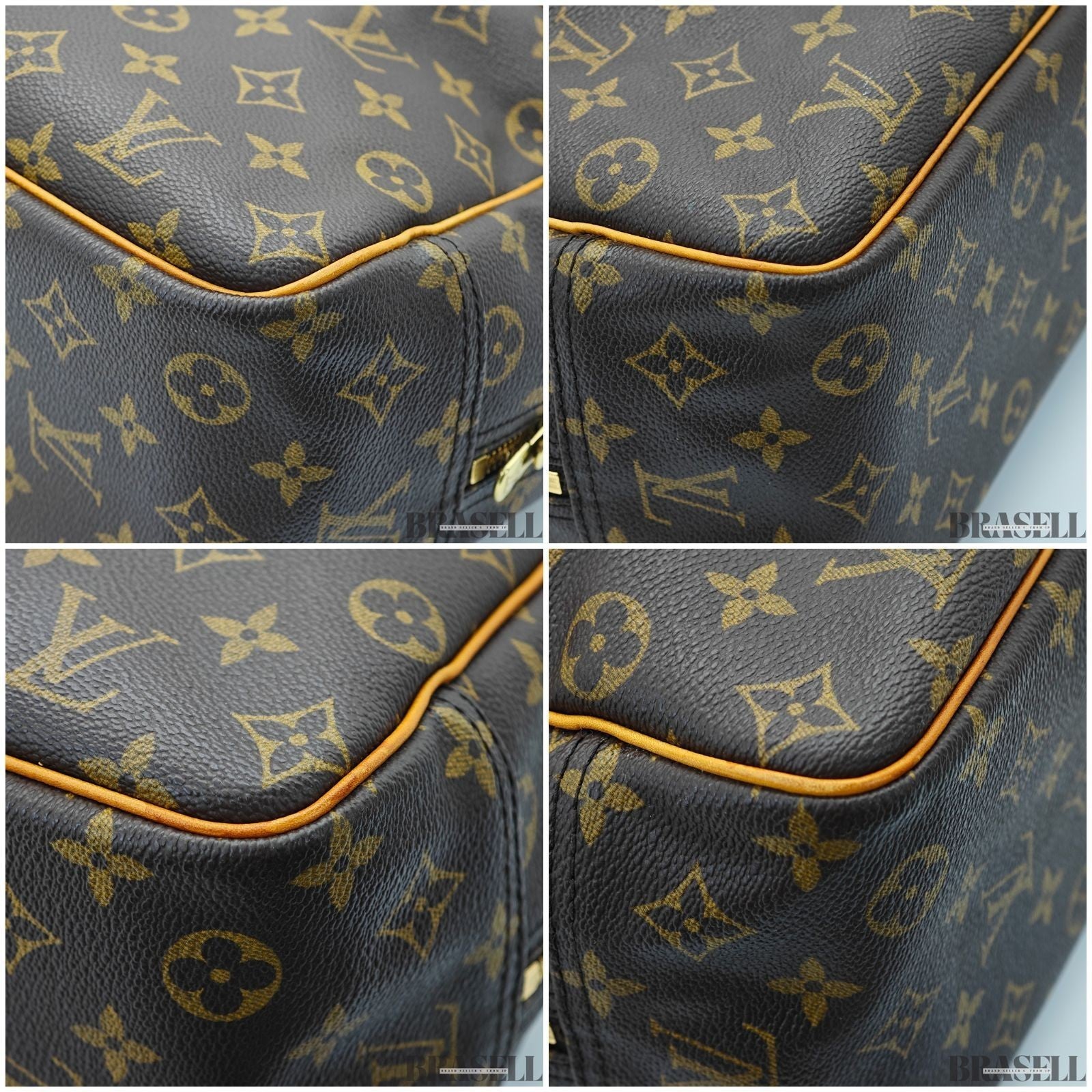 LOUIS VUITTON Deauville M47270 Monogram Travel Handbag Large Brown Unisex